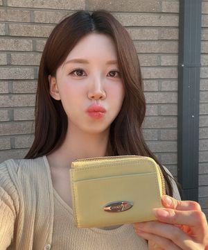 조이 지퍼 카드지갑 레몬 [소가죽]