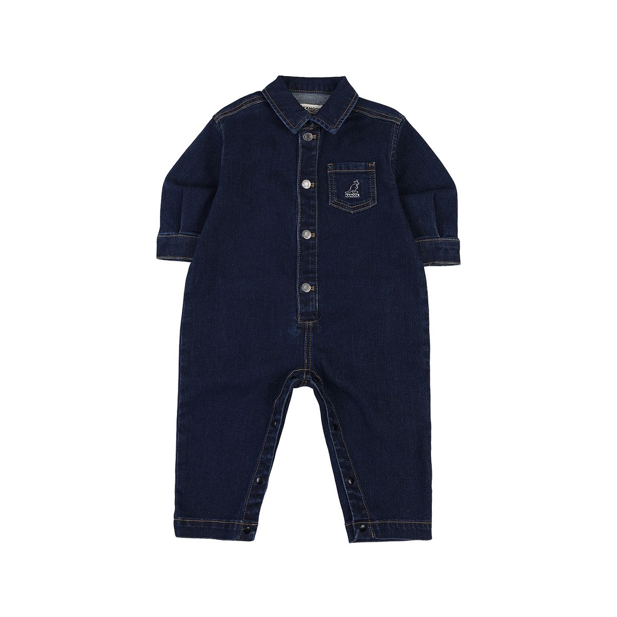 캉골키즈(KANGOL KIDS) [베이비] 데님 점프수트 RC 0962 네이비