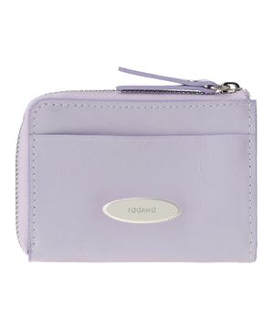 조이 지퍼 카드지갑 연보라 [소가죽]