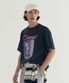 페인팅 그래픽 티셔츠 Navy