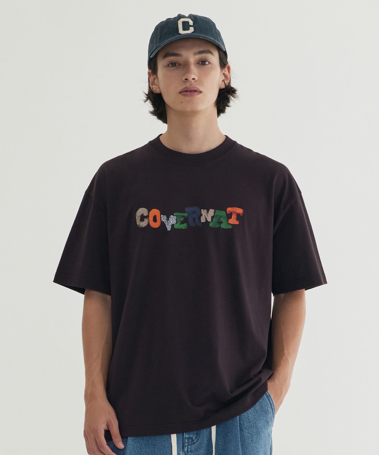 スウェット・トレーナー COVERNAT C Logo Man to Man Dark Navy C 로고 맨투맨 Dark Navy - 커버낫