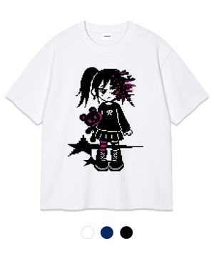 [HIDDEN] PIXEL DIGITAL ERROR KID OVER FIT T-SHIRT (3color)