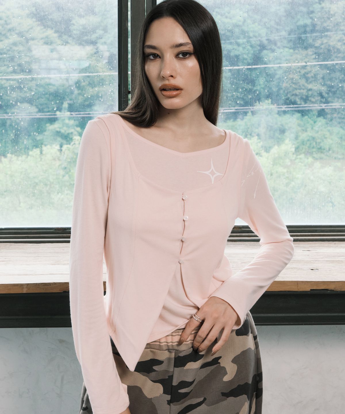 엔와이엑스엑스(NYXX) LAYERED L/S PINK
