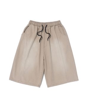 사이드 웨이브 카치온 버뮤다 팬츠 (베이지)