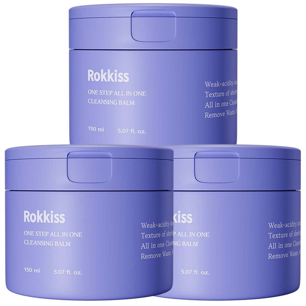 록키스(ROKKISS) 원스텝 올인원 약산성 클렌징밤 150ml 3개