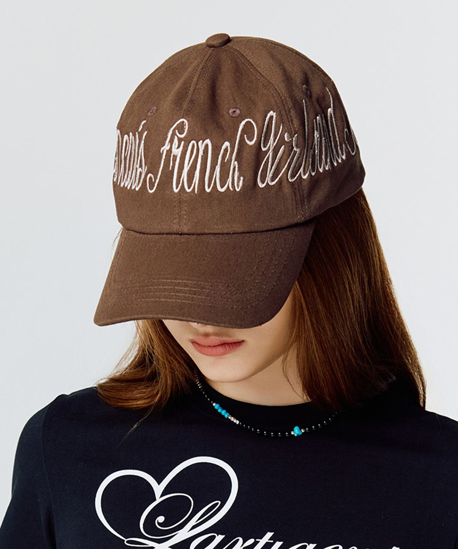 LARTIGENT ♥ L15 LETTERING BALL CAP /追跡付 라티젠(LARTIGENT) L15 LETTERING BALL CAP(BROWN&NAVY