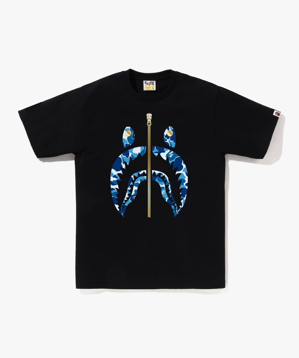 베이프(BAPE) ABC 카모 샤크 티셔츠(M) BLACK/BLUE