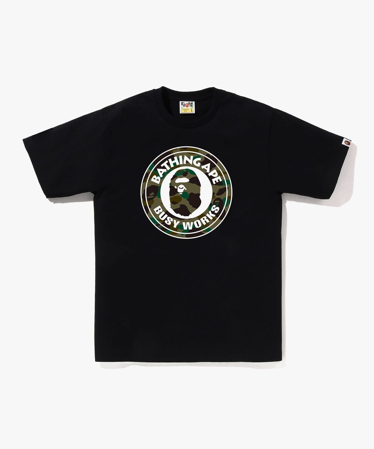 베이프(BAPE) 퍼스트 카모 비지 웍스 티셔츠(M) BLACK/GREEN