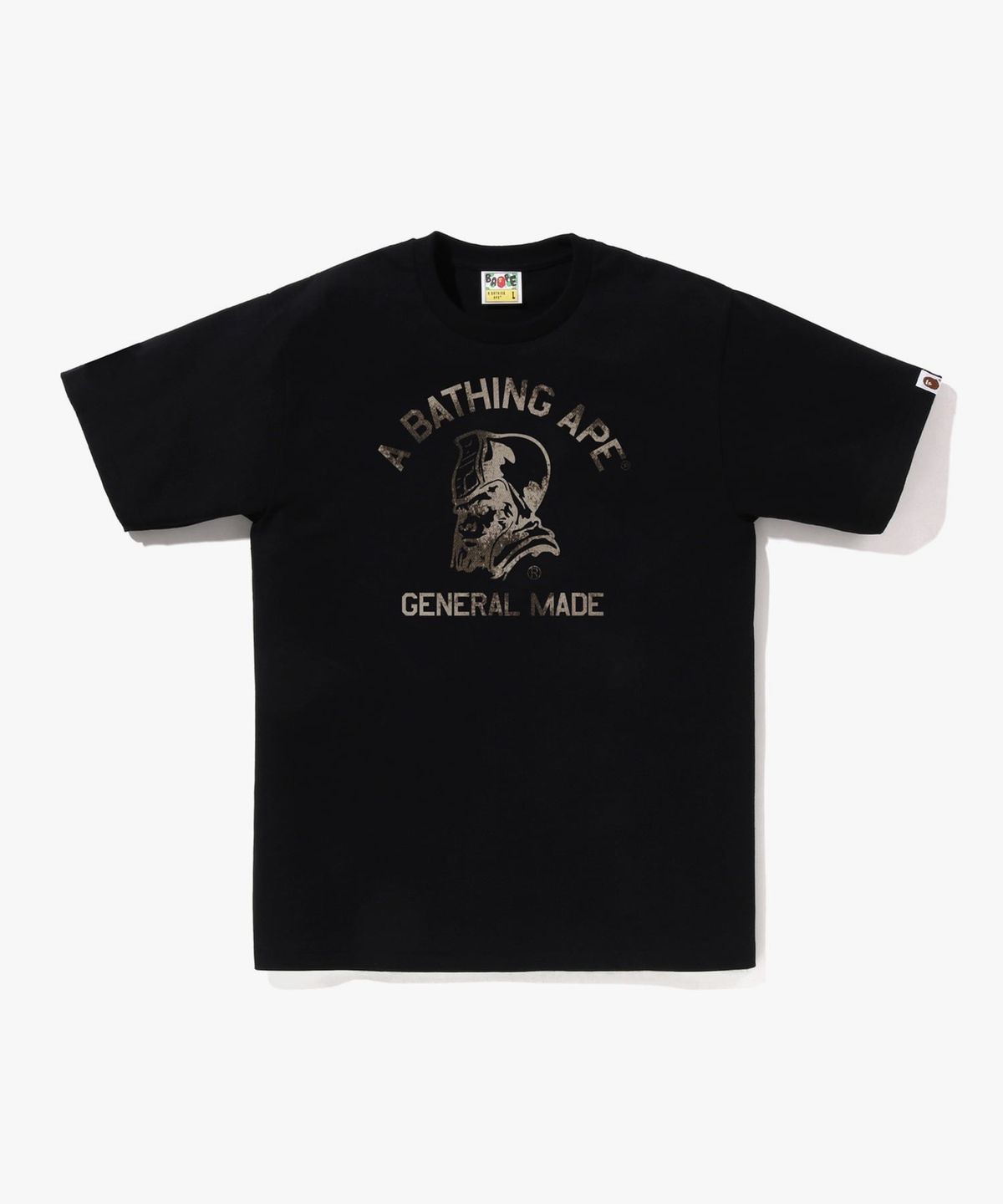 베이프(BAPE) 하이 톤 블리치 빅 제너럴 메이드 티셔츠(M) BLACK