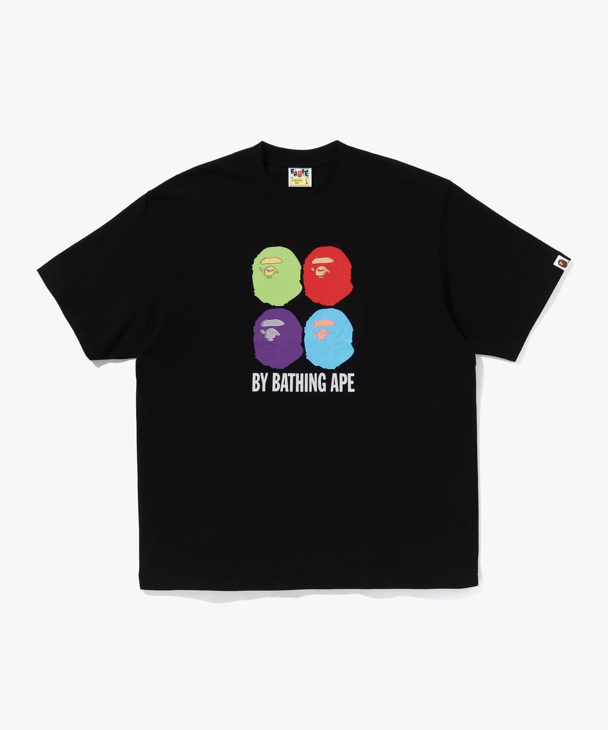 베이프(BAPE) 멀티 에이프 헤드 BY BATHING APE 릴렉스드 핏 티셔츠(M) BLACK