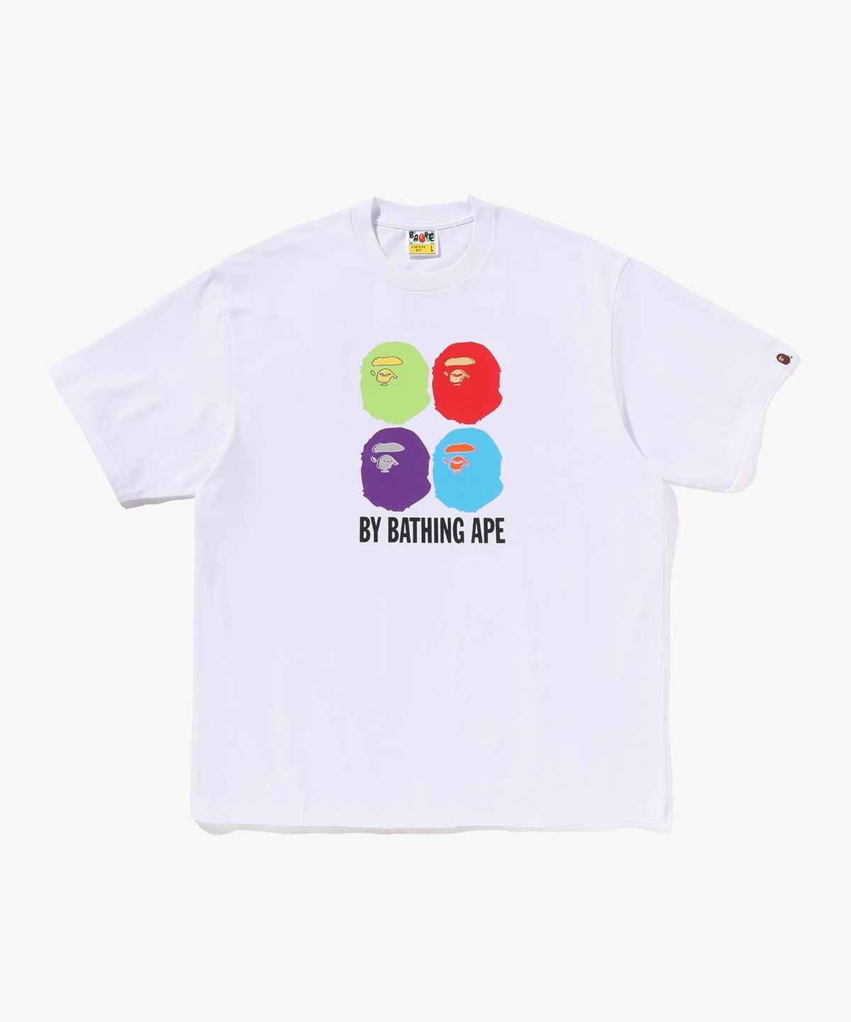 베이프(BAPE) 멀티 에이프 헤드 BY BATHING APE 릴렉스드 핏 티셔츠(M) WHITE