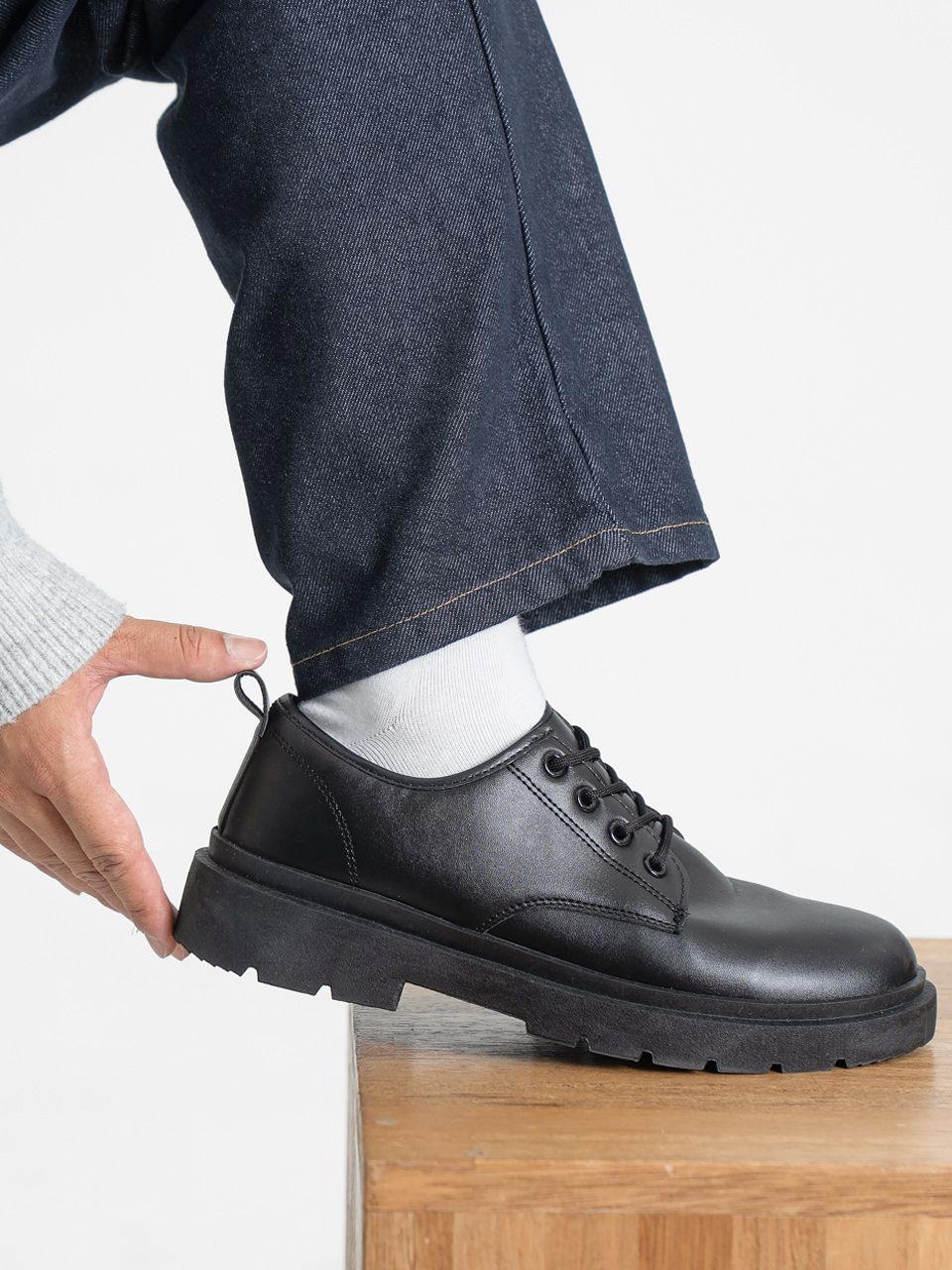 MUSINSA STANDARD ラウンドダービーシューズ MUSINSA公式 | MUSINSA STANDARD Round Derby Shoes_Black