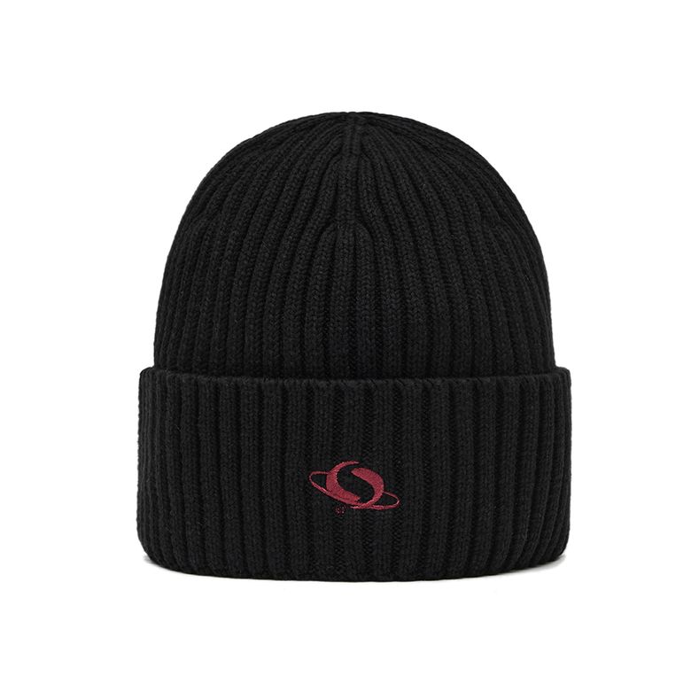 HUSTLE RIB BEANIE BLACK