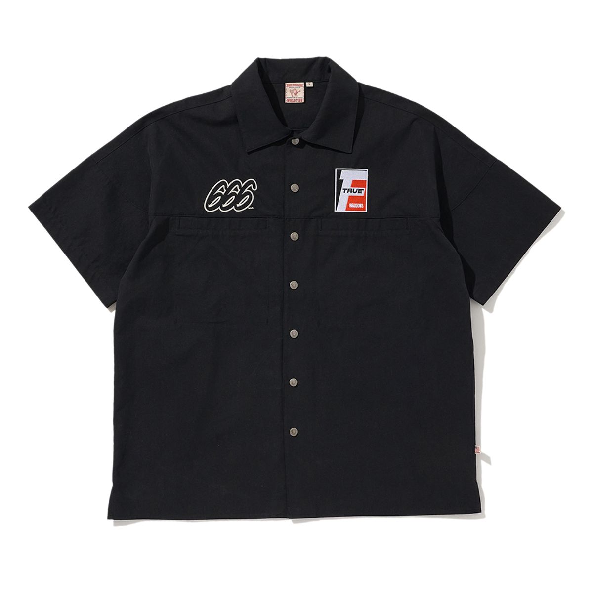 트루릴리젼(TRUERELIGION) SPEED LIMIT 666 SHORT SLEEVE SHIRTS BLACK