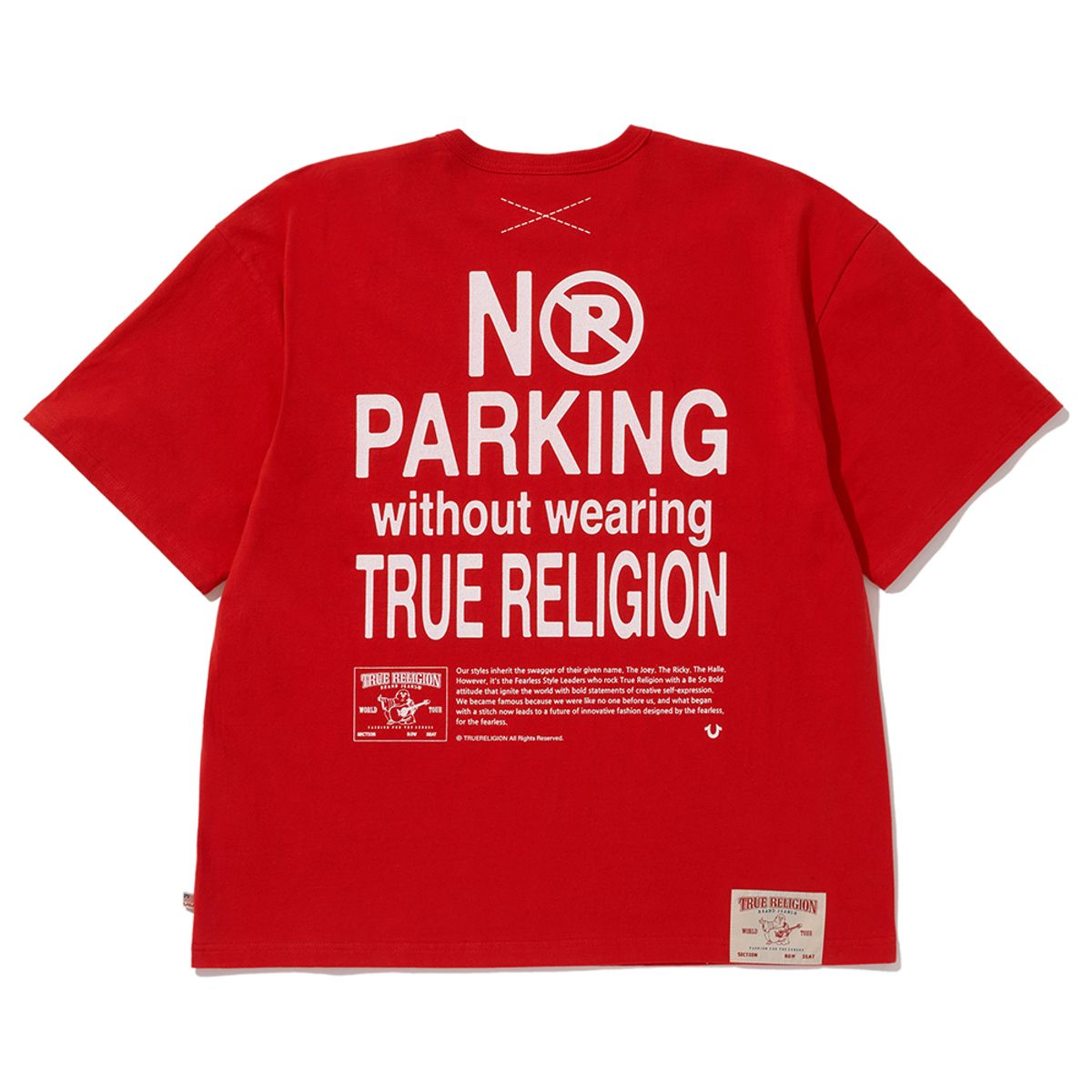 트루릴리젼(TRUERELIGION) NO PARKING SHORT SLEEVE RED