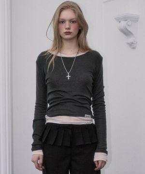 Essential Layered Long Sleeve [Charcoal]