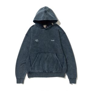 HUSTLE CLASSIC HOODIE WASHED NAVY