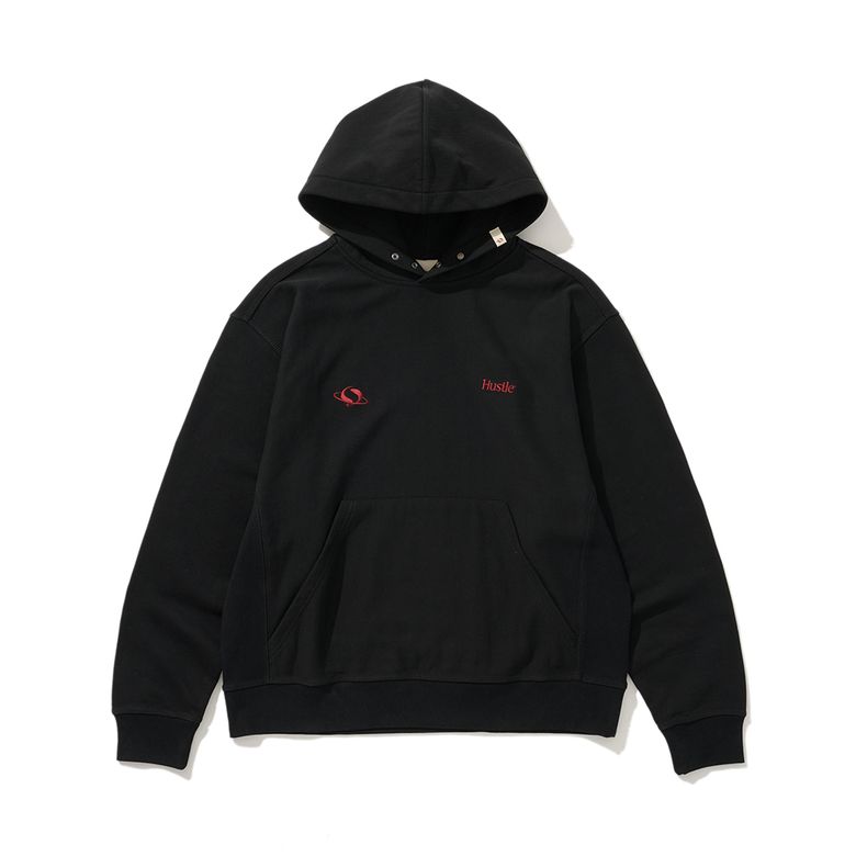 HUSTLE CLASSIC HOODIE BLACK