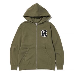 R. POINT ZIP-UP HOODIE KHAKI