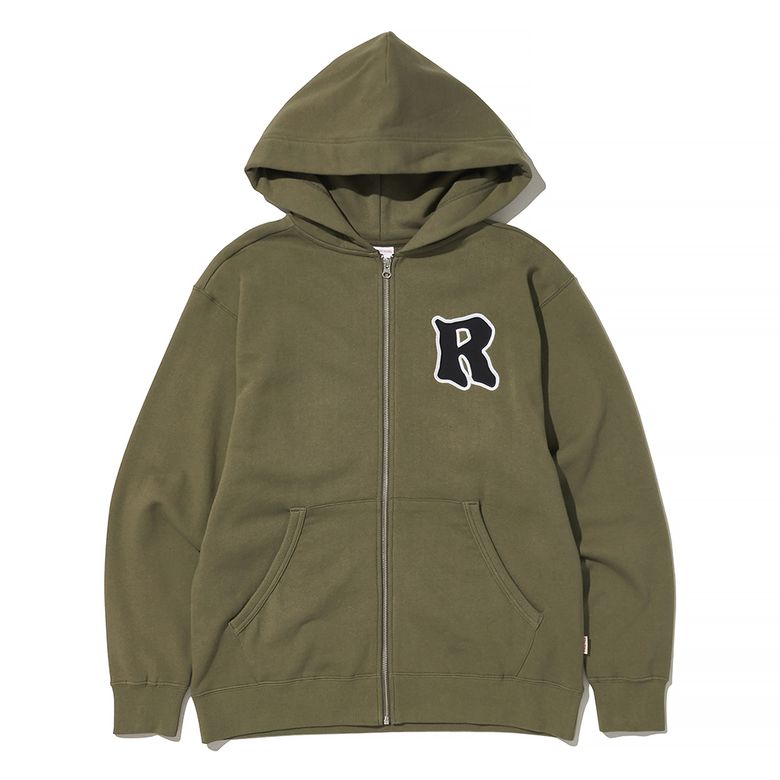 R. POINT ZIP-UP HOODIE KHAKI