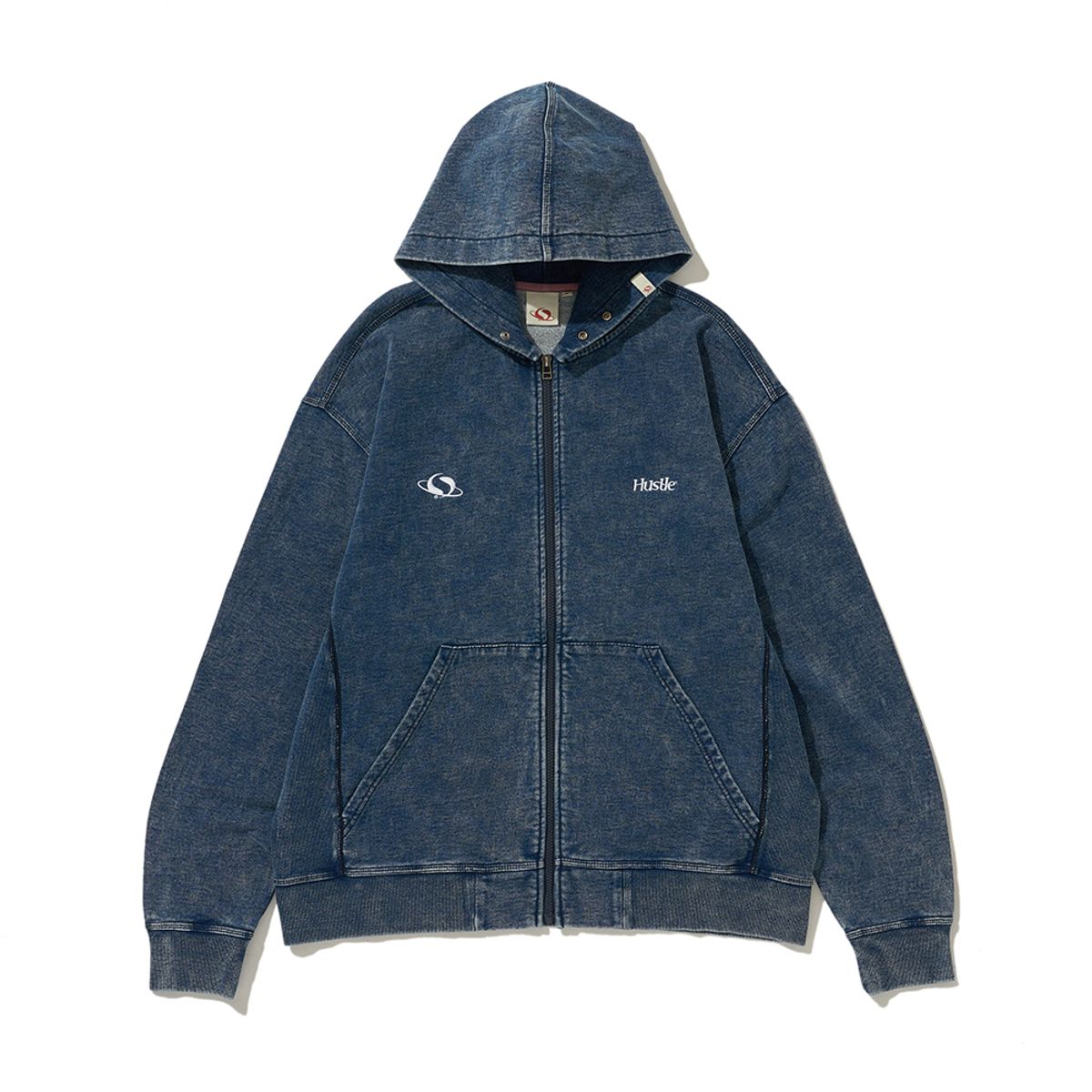 트루릴리젼(TRUERELIGION) HUSTLE CLASSIC ZIP UP WASHED NAVY