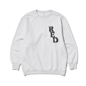RED CREW NECK GREY
