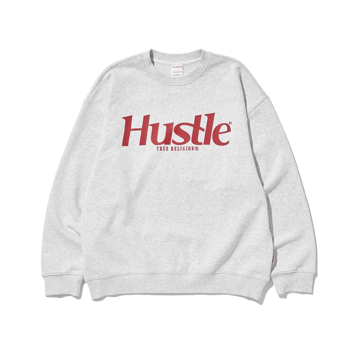 트루릴리젼(TRUERELIGION) HUSTLE CREWNECK MELANGE GREY