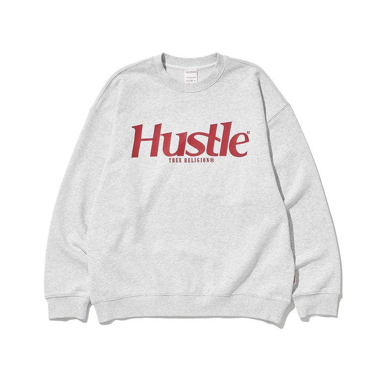 HUSTLE CREWNECK MELANGE GREY