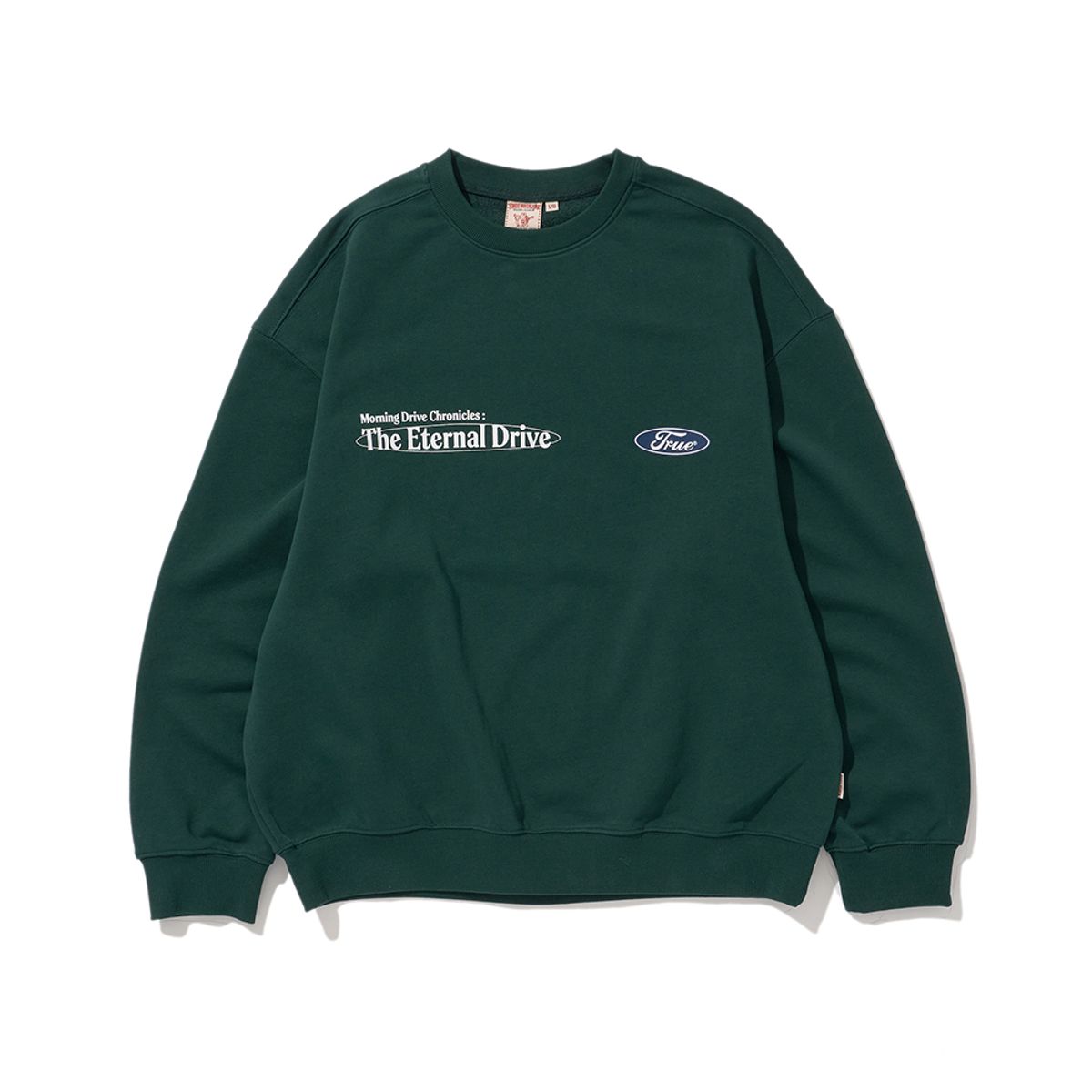 트루릴리젼(TRUERELIGION) DRIVE GUIDE CREWNECK GREEN