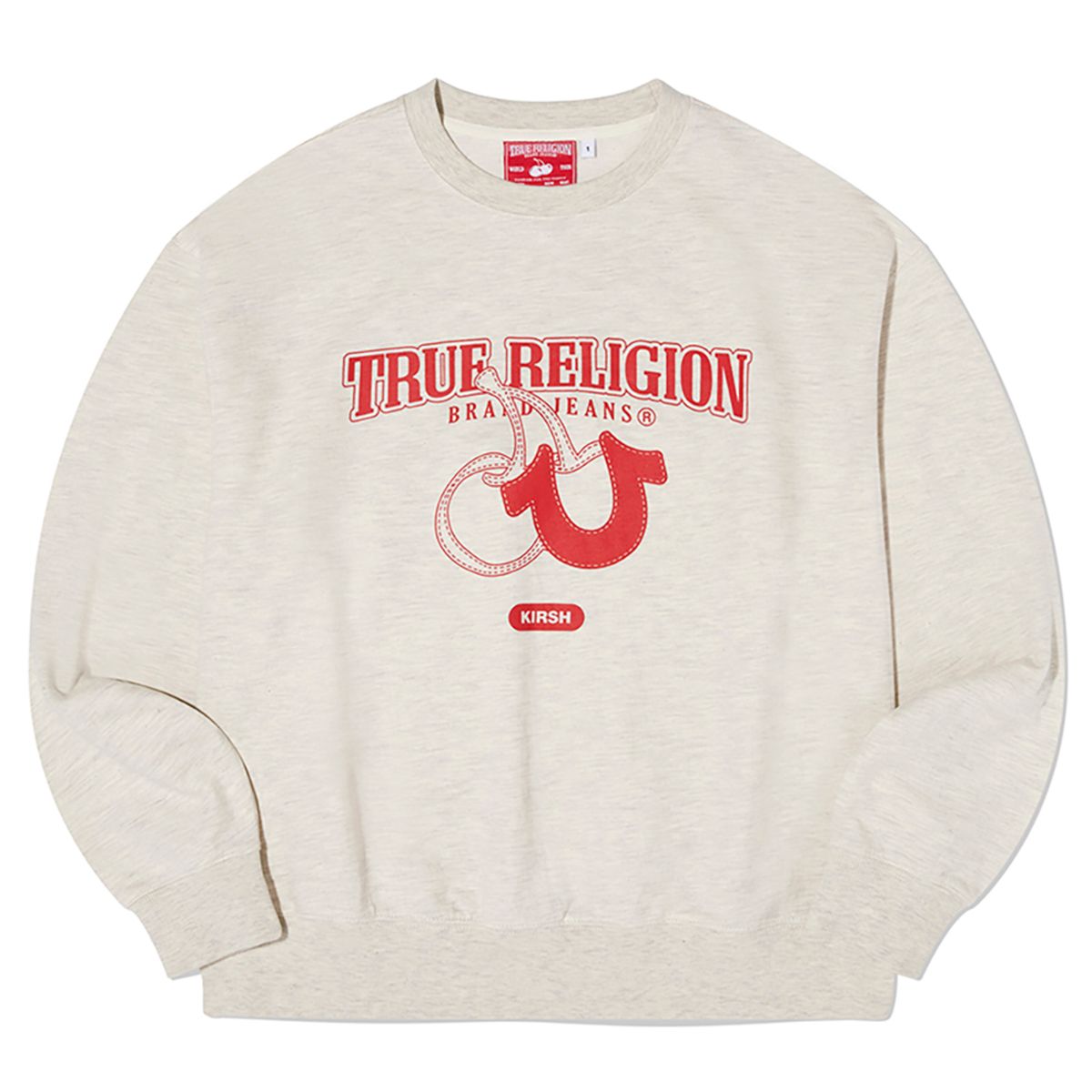트루릴리젼(TRUERELIGION) TRUERELIGION X KIRSH LOGO GRAPHIC SWEATSHIRT OATMEAL
