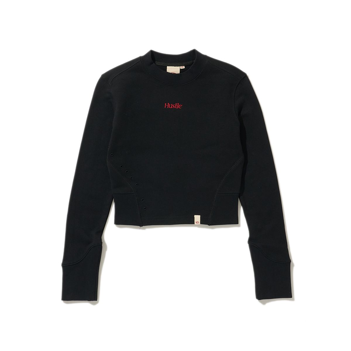 트루릴리젼(TRUERELIGION) (W) HUSTLE CROP SWEAT BLACK
