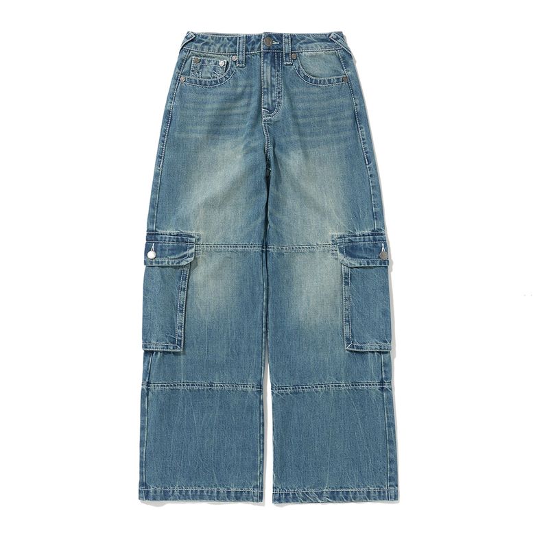 SIGNATURE CARGO PANTS WASHED INDIGO