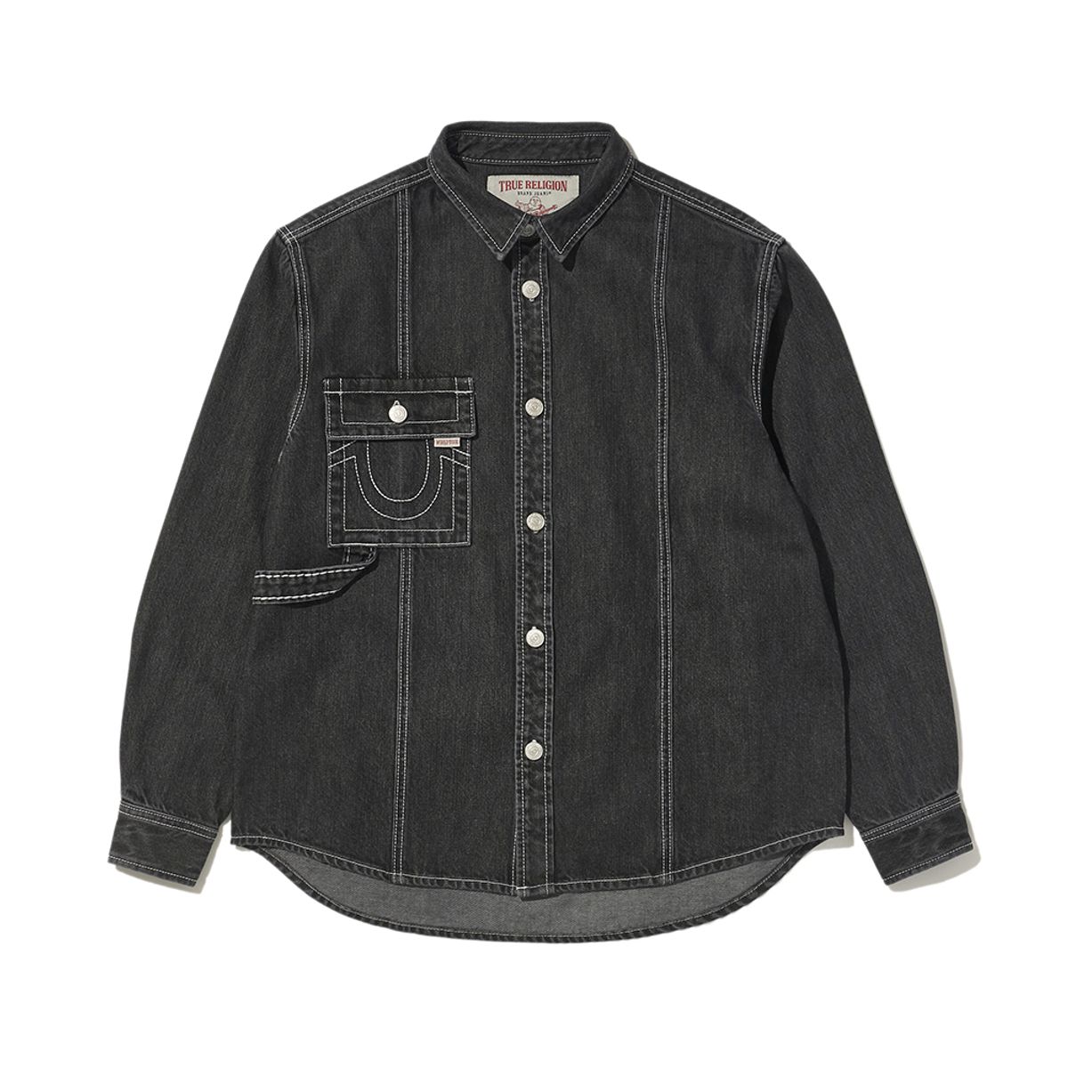 트루릴리젼(TRUERELIGION) DENIM FIELD SHIRT BLACK