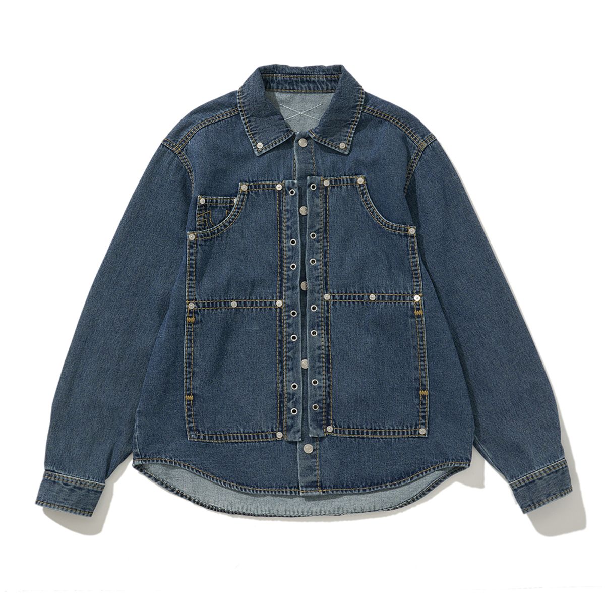 트루릴리젼(TRUERELIGION) BIG T DENIM WORK SHIRT INDIGO