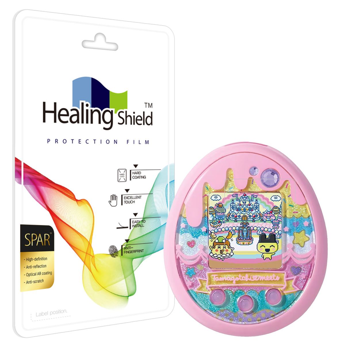 힐링쉴드(HEALINGSHIELD) [호환] 힐링쉴드 다마고치 미츠 슈페리어 AR 고화질 액정보호필름 2매