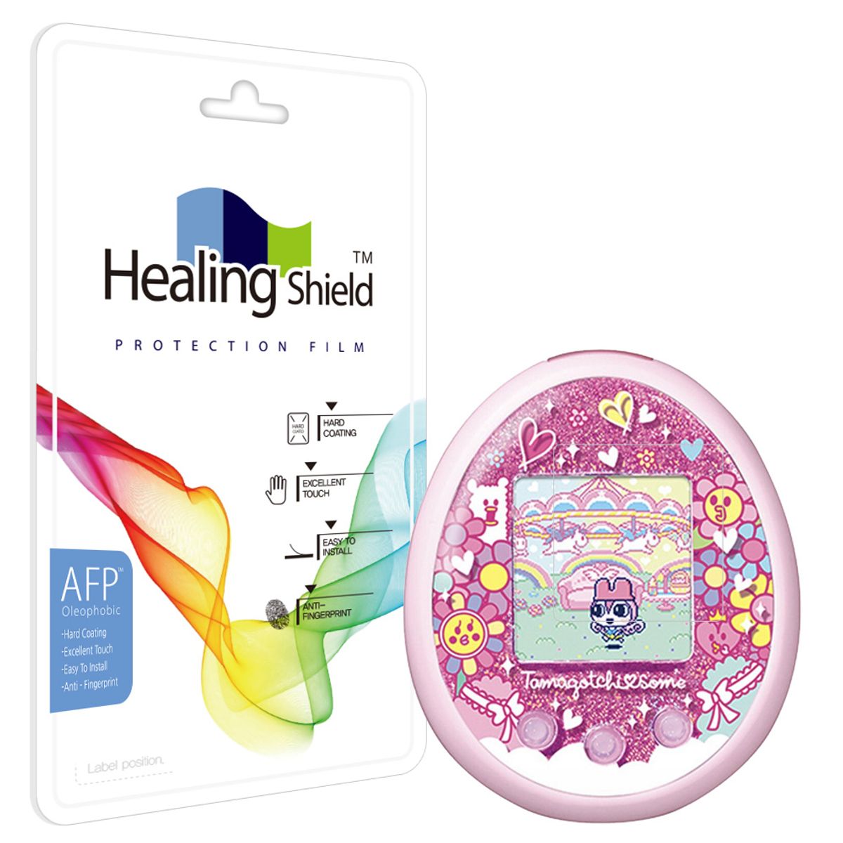 힐링쉴드(HEALINGSHIELD) [호환] 힐링쉴드 다마고치 썸 올레포빅 액정보호필름 2매