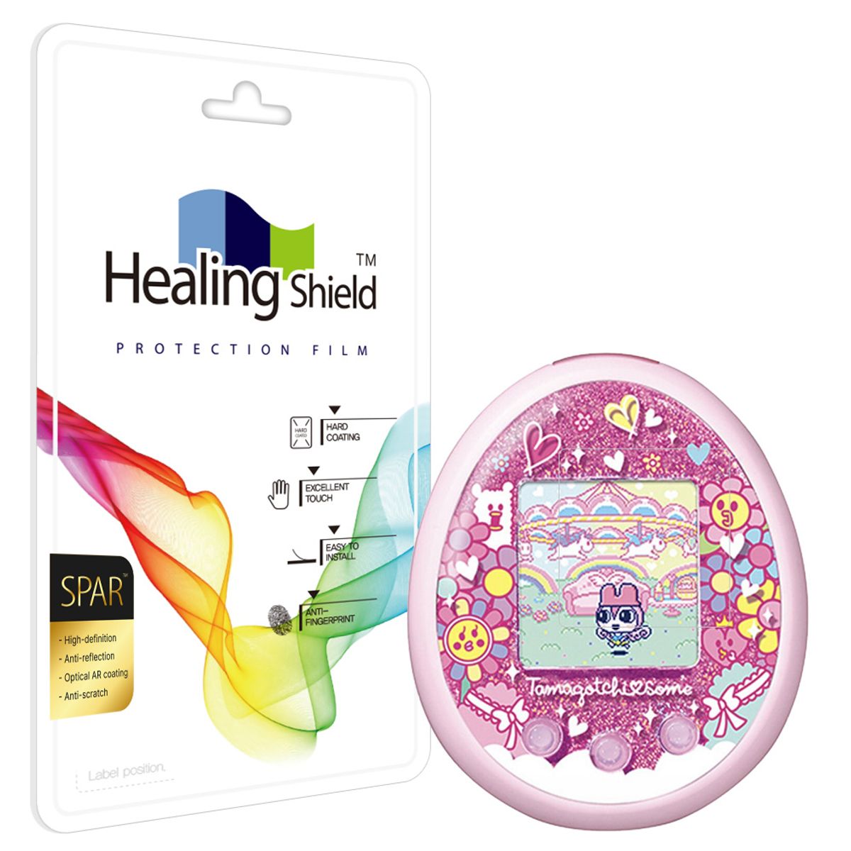 힐링쉴드(HEALINGSHIELD) [호환] 힐링쉴드 다마고치 썸 슈페리어 AR 고화질 액정보호필름 2매