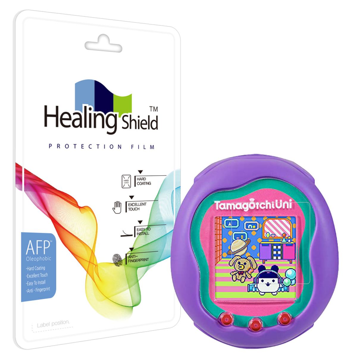 힐링쉴드(HEALINGSHIELD) [호환] 힐링쉴드 다마고치 유니 올레포빅 액정보호필름 2매