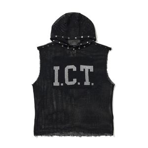 TRUE RELIGION X ICYTO DANGER NET SLEEVELESS BLACK