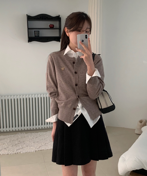 [알로하 PICK] 에센셜 크루넥 가디건 [OATMEAL] / WBD3L04501