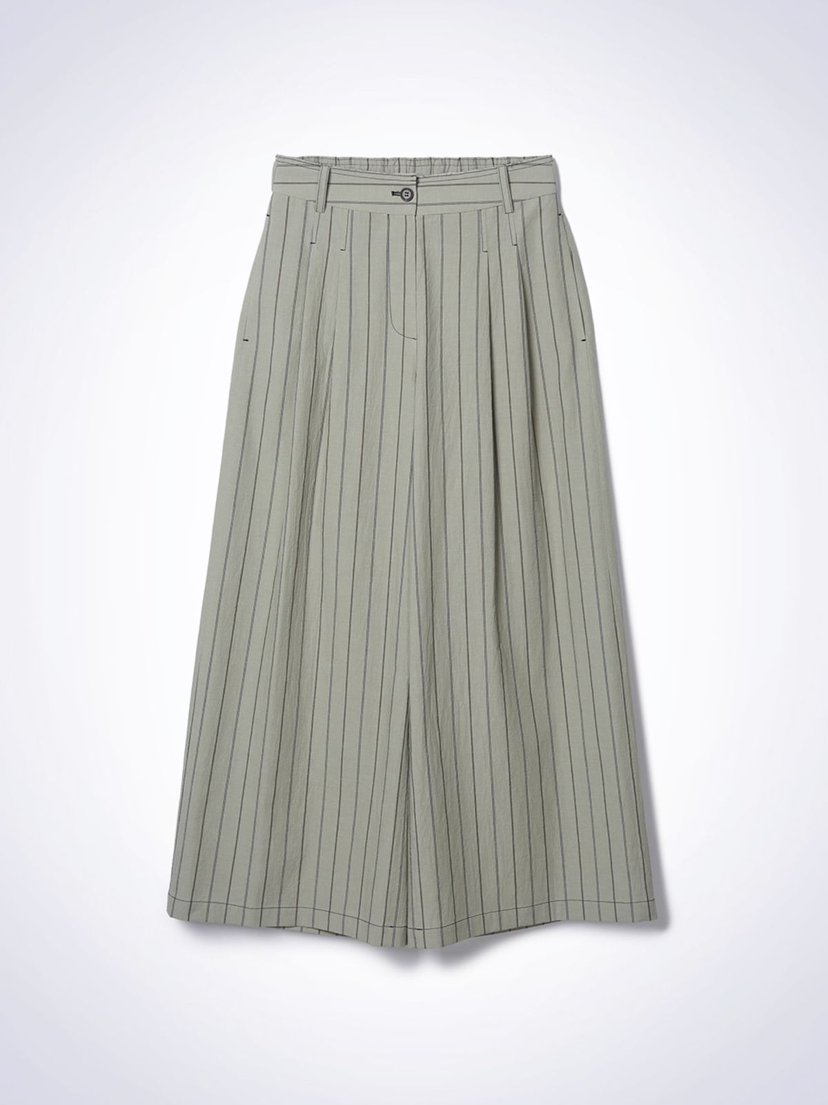 하우스공칠이씨(HAUS072C) GRAIN STRIPE WIDE PANTS KHAKI