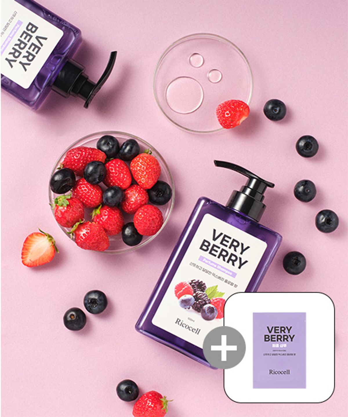 리코셀(RICOCELL) 리코셀 베리베리 퍼퓸 샴푸+리코셀 베리베리 퍼퓸 샴푸 10ml 파우치10장