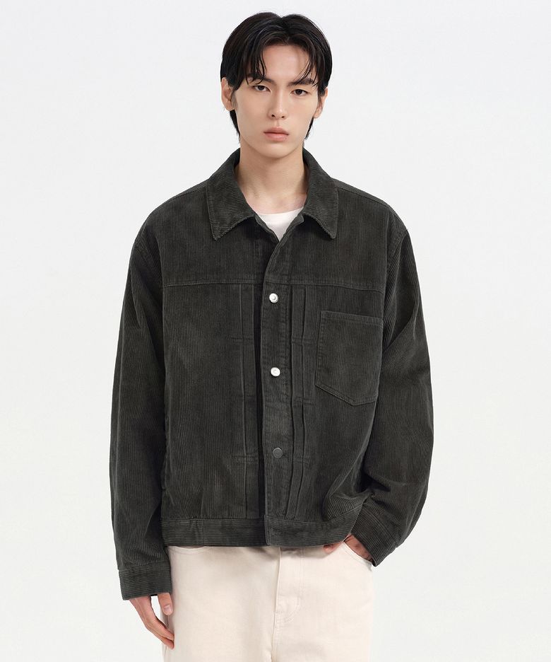 페이디드 8W 코듀로이 트러커 재킷 [다크 그레이]