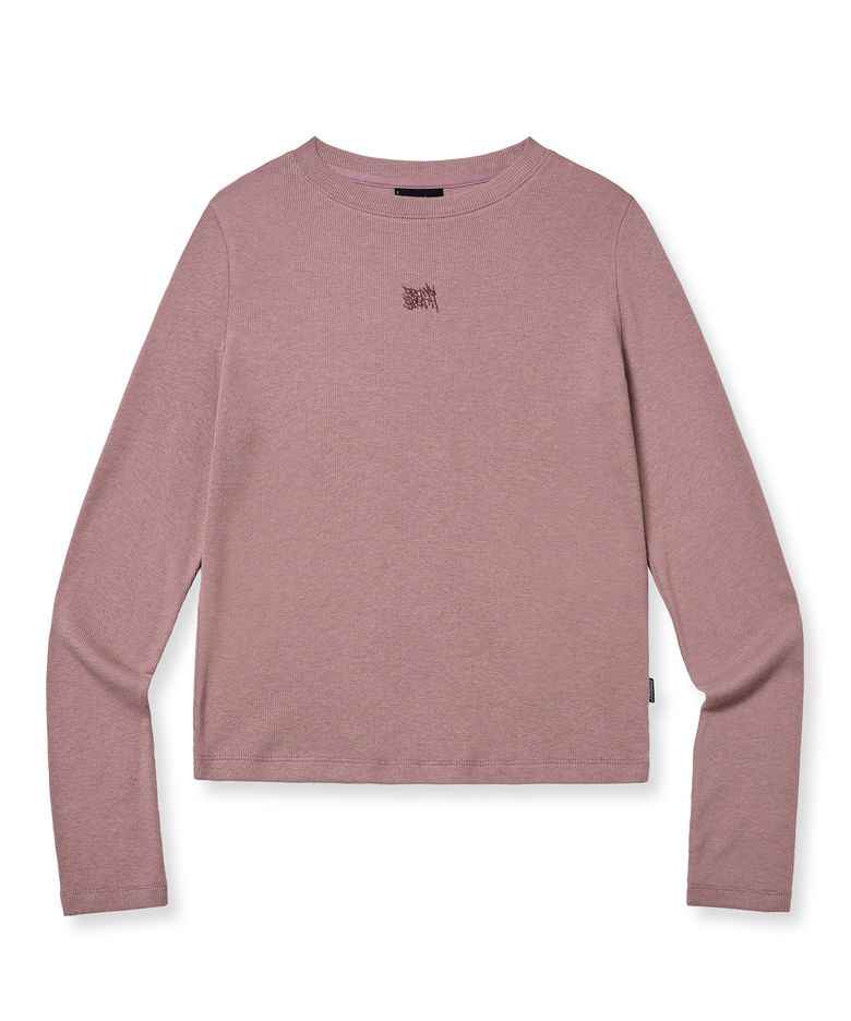 W SLIM LONGSLEEVE TEE - PINK