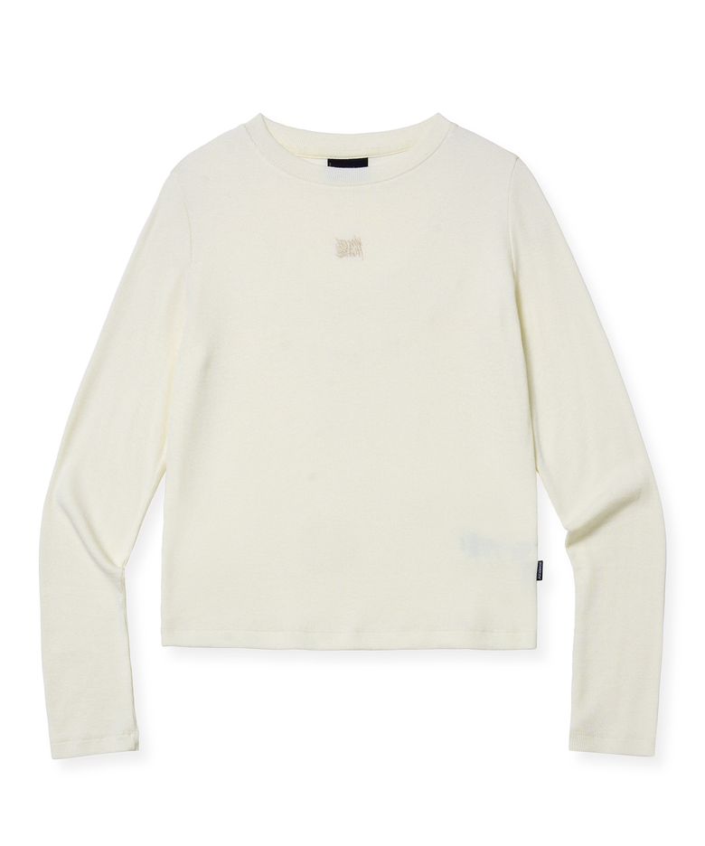 W SLIM LONGSLEEVE TEE - IVORY