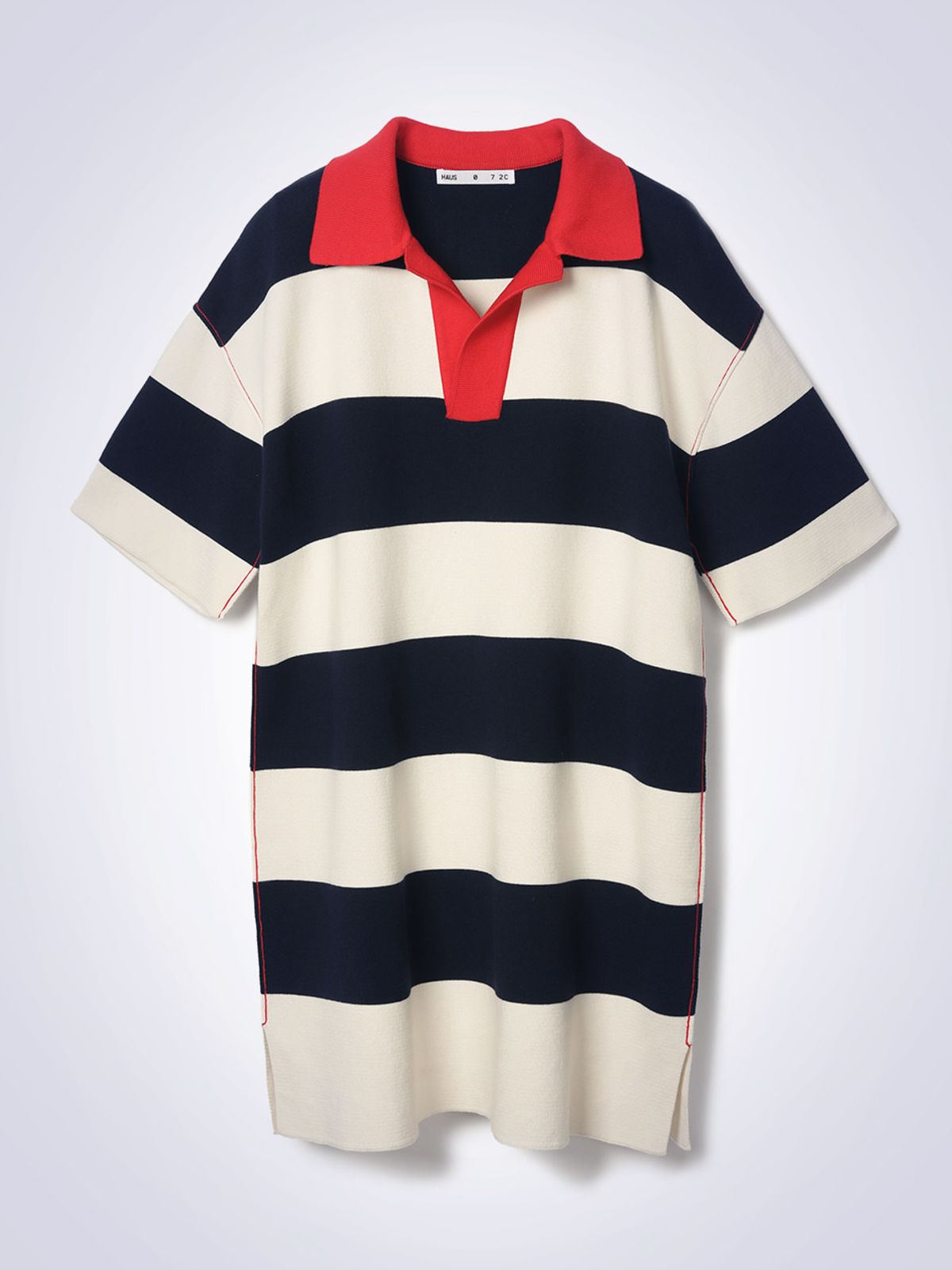 하우스공칠이씨(HAUS072C) STRIPED  H ONE PIECE IVORY