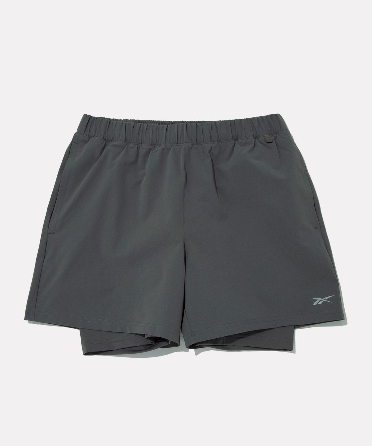 리복(REEBOK) 2 IN 1 러닝 쇼츠 - 다크그레이 / 100242113