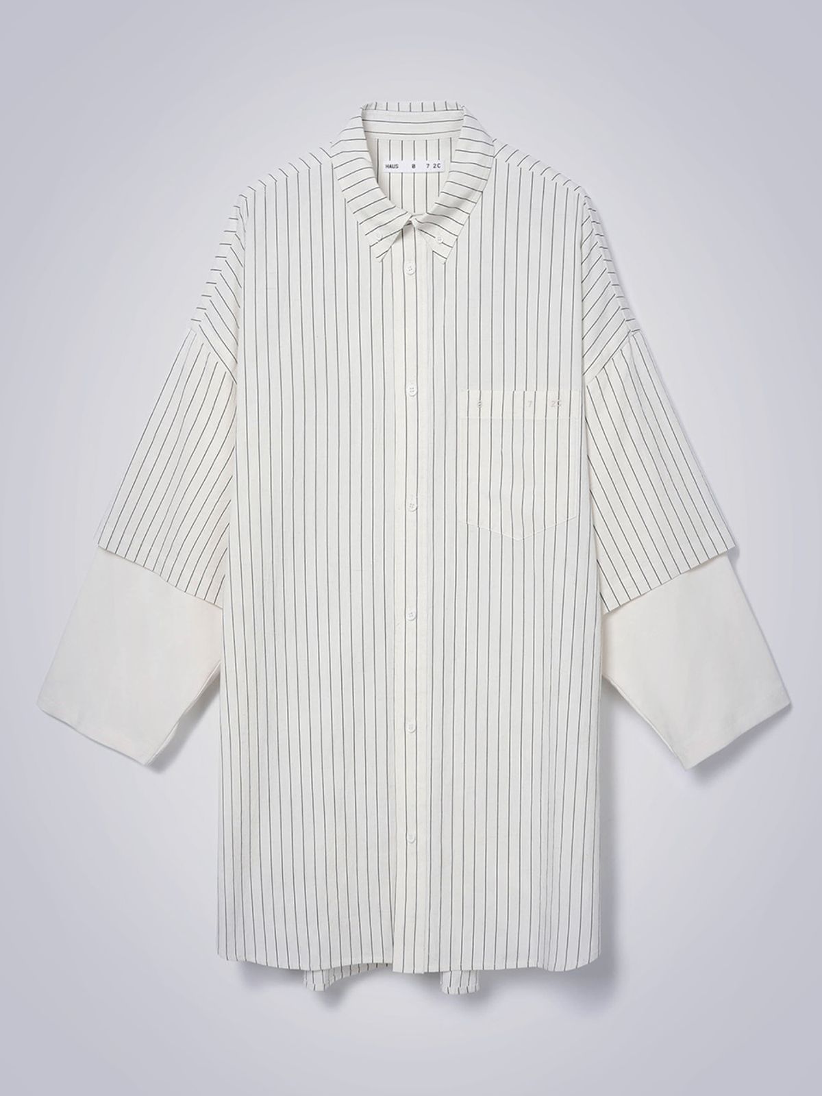 하우스공칠이씨(HAUS072C) UNISEX LAYERED  SHIRTS IVORY