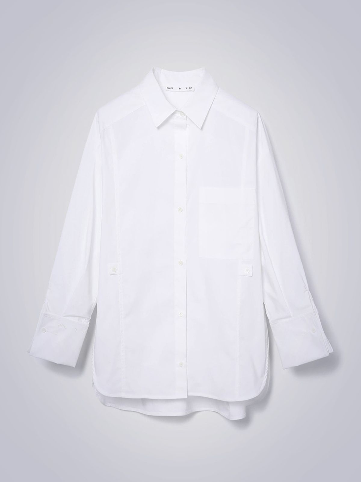 하우스공칠이씨(HAUS072C) 2WAY CUFFS BLOUSE WHITE