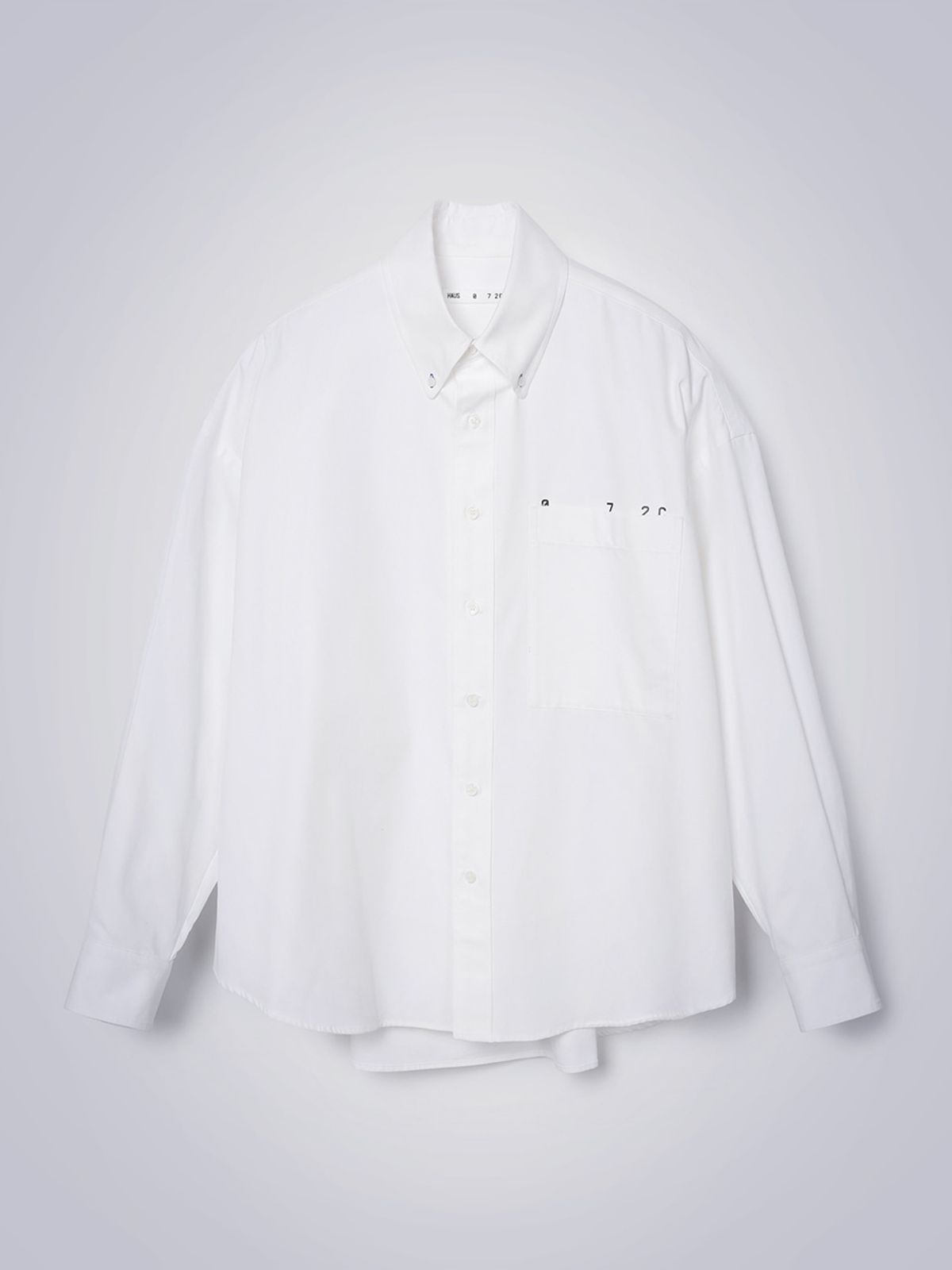 하우스공칠이씨(HAUS072C) UNISEX LOGO SHIRTS WHITE